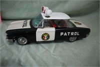Tin Police Car Friction Toy