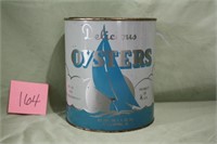 Delicious Oysters Gallon Can (7.5"H x 6.5"D)