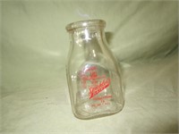 Spickler's Dairy Half Pint Milk Bottle