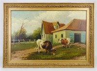 Vitollo, 19th c. Cows And Barns