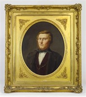 American School, 19th c. Portrait Of A Man