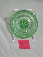 Vintage Green Depression Juicer (5" diameter)