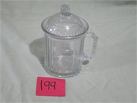 Vintage Glass Lided Spice Jar