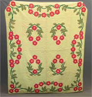 C. 1920's Floral Applique Quilt