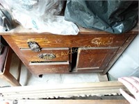 Antique oak wash stand (needs repair)
