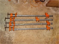 4 Metal Pipe clamps - 20"