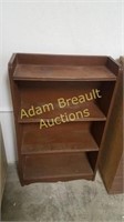vintage solid wood 3-tier book shelf