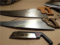 2 Hand saws - Craftsman 26" & Disston 26" & 1Pull