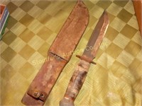 Hunting knife w/ sheath 6" blade