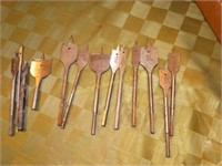 Spade drill bits - largest 1 1/2" - smallest 1/4"