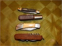 4 Pocket knives - Barlow, DE