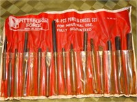 Pittsburgh Forge 16 pcs punch & chisel set w/