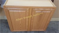 OAK 2-DOOR WALL CABINET