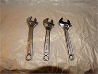 3 adjustable wrenches - 6"