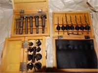3 Wood cases - Forstner bits, countersink/bore &