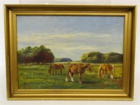 Danish School, Horses In Field