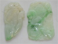 2 pcs. Carved Jade Pendants