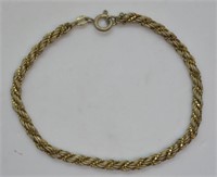 Sterling Silver Rope Twist Bracelet