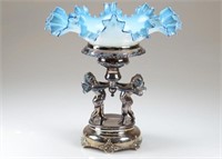 Silver plated figural centerpiece