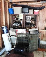 Garage lot to include: (2) folding dog kennels,