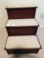 Set of cherry finish bed side steps
