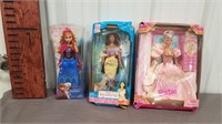 Disney Anna, pocahontas, and rupunzel barbie