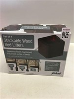 STACKABLE WOOD BED FILTERS SET OF 4