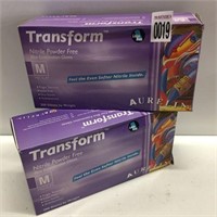 TRANSFORM BLUE EXAMINATION GLOVES 2BOX MED
