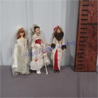 Barbie bride, Mary poppins, and Victorian