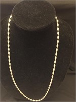 .925 Silver Twisted Chain Italy 30"