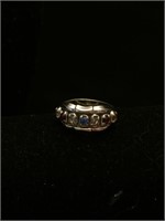 Sterling Mothers Ring with 7 Stones Sz 6.5