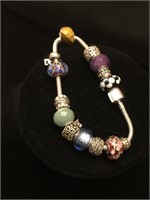 .925 Silver Bracelet with Charms