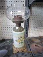 Vtg. Electrified Oil Lamp