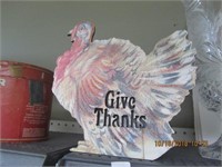 Give Thanks Lighted Turkey Lamp