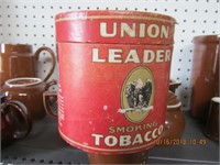 Union Leader Tobacco Canister-Cardboard