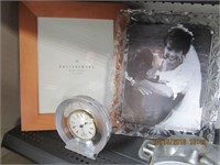 Pottery Barn Frame, Mikasa Crystal Frame & Clock