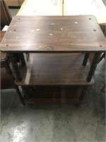 Three tier vintage table