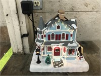 Lighted fiber optic holiday house new