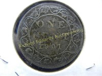 1901 Canada Large penny. EF-45.