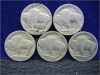 2-1915,1916,1917,1918 Buffalo Nickels