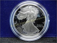 1990-S US American Silver Eagle With COA