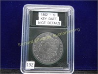 1892-S Key Date Morgan Silver Dollar