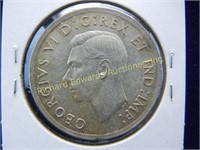 1939 Canada Silver Parliament Dollar. AU. TOUGH