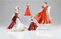 Four Royal Doulton porcelain figures