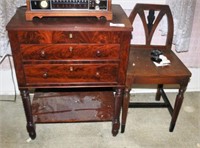 Antique Table and Side Chair