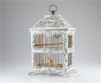 French faience pottery bird cage