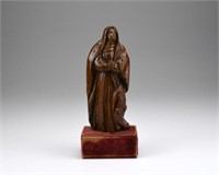 Carved wood figure of the Virgin Mary