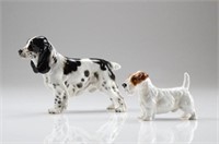 Two Royal Doulton porcelain dogs