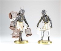 Two decorative blackamoor figures