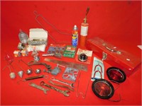 Qty of tools, WD40, Propane lighter, screws etc